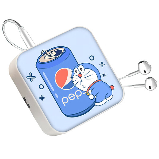 Xuanyou Mini Walkman MP3 Music Player Pass Cute MP3 Student Small Animation Card Female Doraemon Walkman Cartoon Sports Card Playback Card Cute Coke Cat Headphone Style Random Host + 512M (With Song Card) Set
