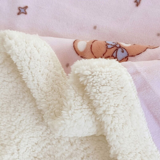 Fantasy A-type three-layer thickened plus fleece milk velvet office nap blanket kindergarten blanket autumn and winter blanket Little Red Riding Hood double-layer thickened high-gram weight milk velvet + lamb's velvet 150*200 single blanket Type A skin-friendly warm can be spread and covered
