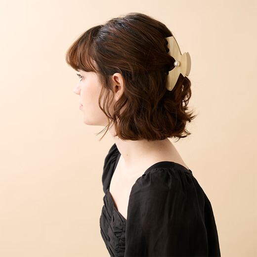 ALEXANDRE DE PARIS Christmas gift, celebrity style, private series, large shark clip, gift for girlfriend, S beige