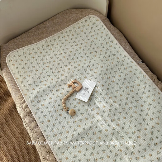 Diaper pad, washable baby waterproof and breathable diaper, large size baby diaper sheet, aunt pad, menstrual mattress, Yula Huayu, urine and dirt barrier, washable, 1 piece, 120x65cm