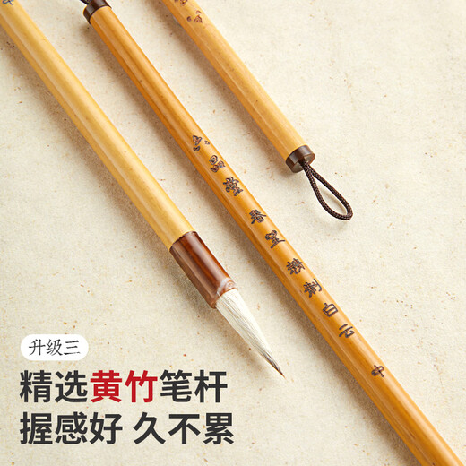 Liupintang Baiyun Brush Upgraded Wolf Sheep and Centimeter Brush Beginner Beginner's Study Four Treasures Middle Regular Calligraphy Chinese Painting Calligraphy Painting Font Universal Large Size