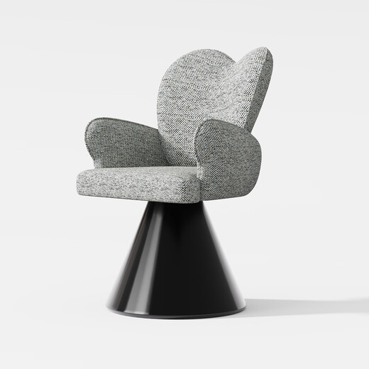 Counterclockwise makeup chair Italian style light luxury high-end dressing table stool girl's bedroom cloakroom nail art chair b383 makeup chair brown pink