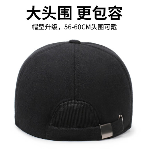Woodpecker Hat Men's Winter New Wool Baseball Cap Middle-aged and Elderly Father Old Man Grandpa Ear Protection Warm Peaked Cap