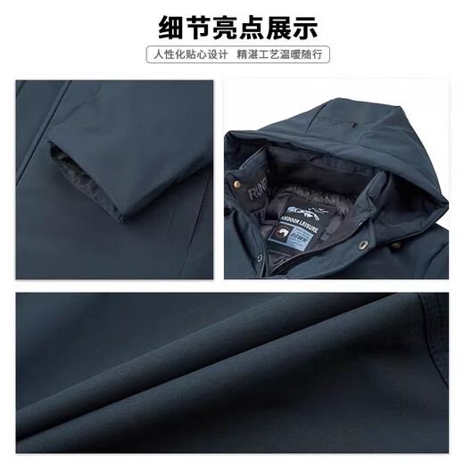 Middle-aged men's cotton detachable hooded cotton coat 2025 winter new thickened and warm dad winter jacket 20503-2281 Khaki 5XL about 170-200Jin Jin equals 0.5 kg can be worn