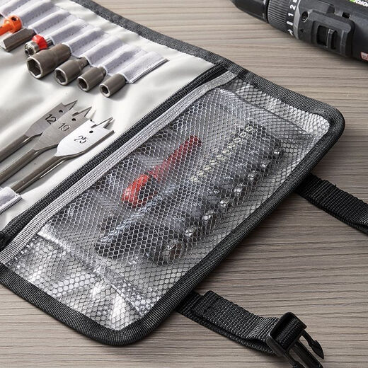 FANCYCHICImbot roll bag drill bit bag tool bag multi-functional electrician bag wear-resistant woodworking portable construction site storage bag nylon multi-function roll bag