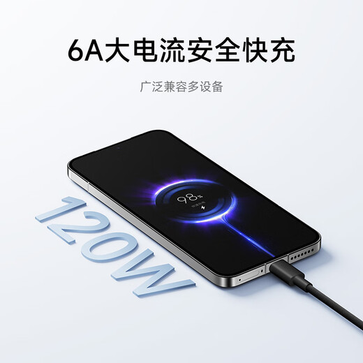 Xiaomi (MI) Xiaomi 6A A-C 1M braided data cable dark green