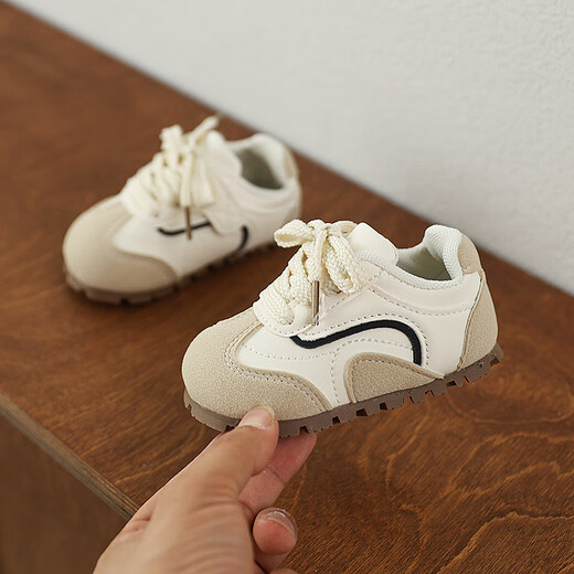 Terranis Yangma recommended 2025 spring and autumn new infant breathable sports shoes 0-1 years old 3 soft sole non-slip toddler shoes silver 16_inner length 12cm