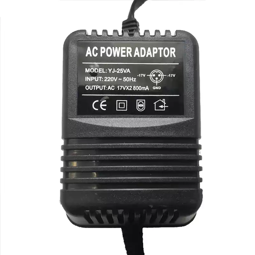 Mixer dedicated power adapter external power cord three-pin 3-hole power supply accessories transformer dual 17V black 420mA