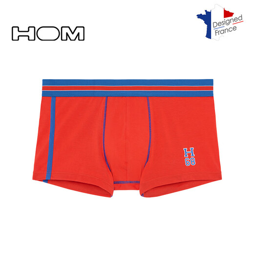 HOM French men's fashion underwear boxer briefs men's boxer briefs briefs thong 402654-red 2XL