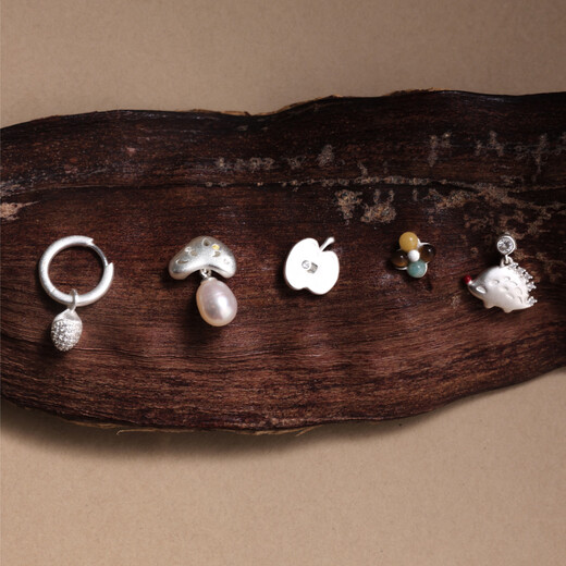 Arsis small forest earrings, original design earrings for women, sweet temperament, birthday gift for girlfriend, small magic mushroom earrings (single)