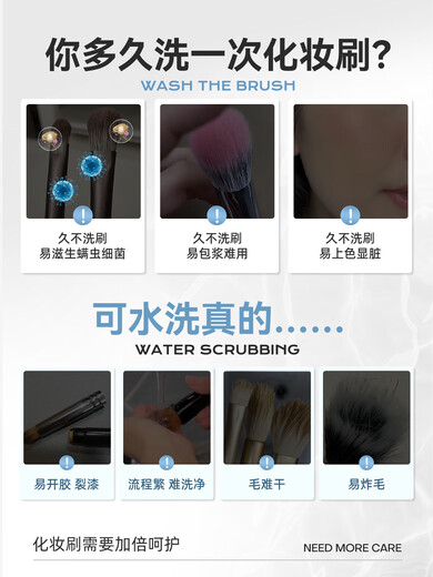 BLJ mark 321 lightning makeup brush cleaning no-wash spray brush cleaner cleaning liquid powder puff cleaning artifact 1 bottle maintenance version 0 pieces 1 piece