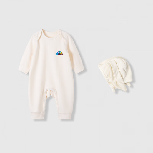 Kordear German velvet baby jumpsuit autumn and winter baby warm base layer newborn hat haze blue 80cm height 73-80cm weight 20-25Jin Jin equals 0.5 kg