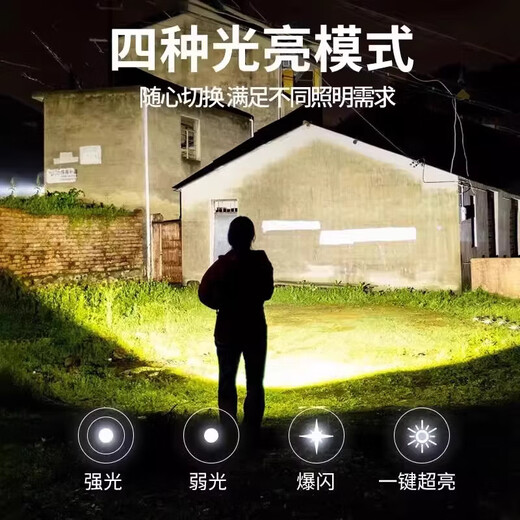 Keychain light flashlight strong light rechargeable ultra-bright outdoor mini portable work LED light keychain night light (two pack)