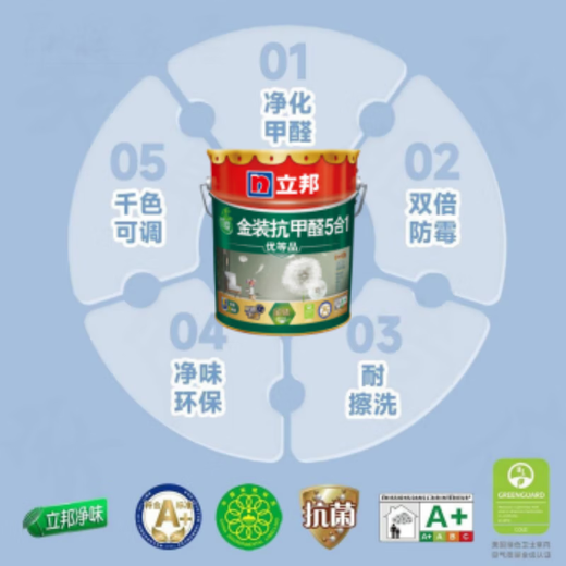 Nippon Paint Bamboo Charcoal Gold Anti-Formaldehyde Cleaning Five-in-One No Additive Mildew Resistant Scrub White Latex Paint 18L Bamboo Charcoal Gold Bamboo Charcoal Gold Anti-Formaldehyde Five-in-One