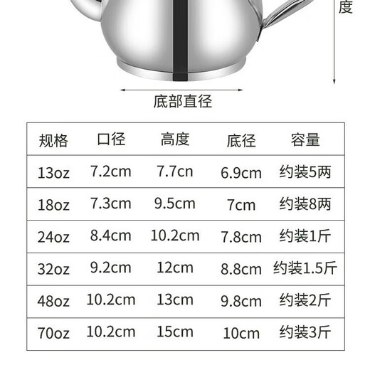 Jingchuchu stainless steel lard pot household seasoning jar with lid kitchen storage jar high temperature resistant multi-purpose oil basin 13oz oil pot with dust cover