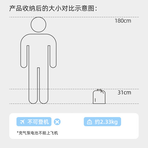 Camel (CAMEL) JD.com exclusively supplies air mattress for flooring, home outdoor camping mattress, single fully automatic air mattress