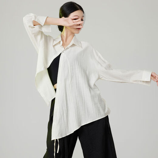 Wu Ye Dance Wear Long Sleeve Top Modern Dance Shirt Women's New Fairy Elegant Chinese Style Classical Dance Practice Wear Set Y418 Light Dune Shirt S S