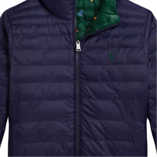 Polo Ralph Lauren Fall/Winter Ralph Lauren cotton coat, half turtleneck, double-sided zipper, long sleeves, children's style, dark blue S