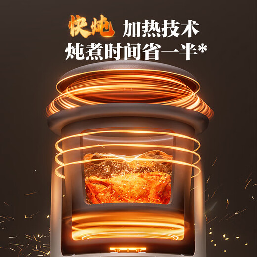 SUPOR Electric Stew Pot Purple Clay Pot 5L Large Capacity Quick Stew Pot Multifunctional Porridge Pot Electric Casserole Home Intelligent Reservation Stew Pot Electric Stew Cup Porridge Special Pot Purple Pottery Liner 5L 500W Fast and Slow Stew