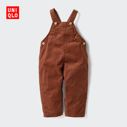 Uniqlo infant corduroy overalls/trousers casual pants 25 new style 484973 34 camel 80