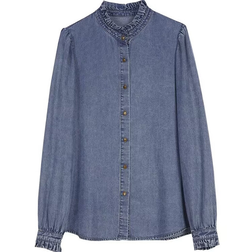 MOFAN Mofan 24 Autumn Women's Shirt MJX473049 Denim Blue L