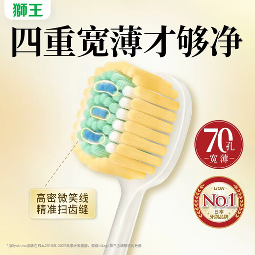 Lion Fine Tooth Clean, Luxurious, Ultra Clean, Wide and Thin Toothbrush, 3 soft bristles, newly launched, efficient and clean, gum protection for adults