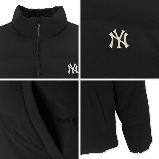 MLB down jackets for men and women, couples, waterproof, heavyweight short down jackets 3ADJB2056-50BKS-L