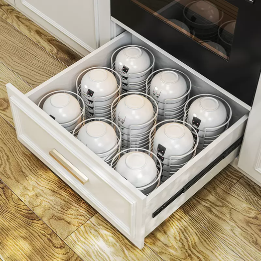 Yusenyi Drawer Bowl Kitchen Cabinet Upside Down To Store Objects Countertop Drainage Dish Storage Rack Yujia Indoor Dish Rack Rack Upside Down Dish Rack-Drain Tray