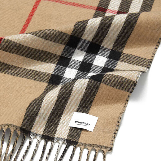 Burberry (BURBERRY) scarf equestrian knight logo double-sided cashmere jacquard yarn scarf men and women same scarf Christmas gift collection beige