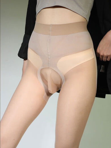 Qiaobolai Men's Sexy Special Underwear Men's Thong Transparent Ice Silk Thin Belt Pants Men's Hollow One Thread Men's Natural Skin One Size Opening 90-140Jin Jin is equal to 0.5 kg