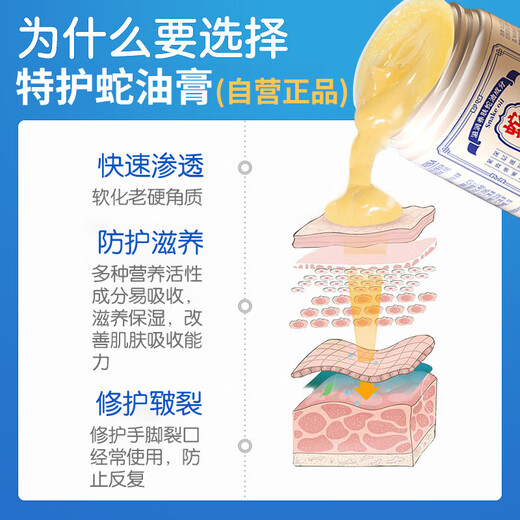 Wuyang Snake Ointment Hand Cream Vaseline Hand Mask Dry and Rough Anti-Cracked Foot Cream Dry and Cracked Heels