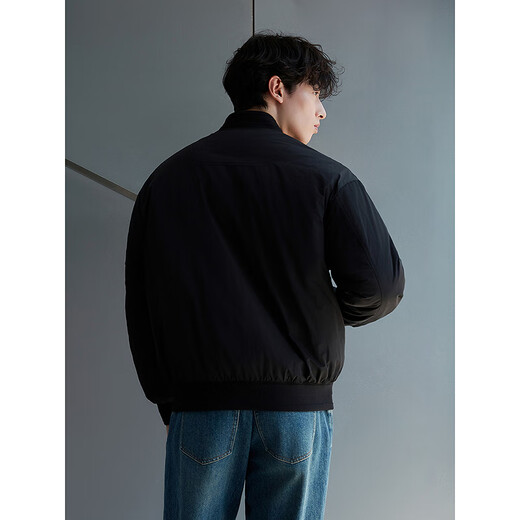 GXG Men's Black Classic Big Pocket Baseball Collar Aviator Cotton Jacket 25 Winter New Black L