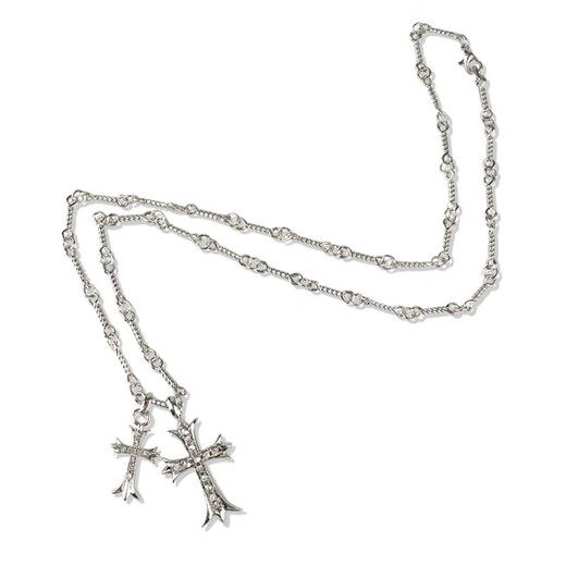 MZMZ platinum necklace men's pt950 platinum clavicle chain trendy cross accessories Valentine's Day birthday gift for girlfriend local warehouse/next day delivery - light luxury cross necklace (gift box)