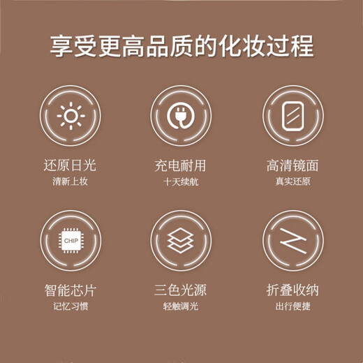 Modern makeup mirror with light led high-definition mirror smart beauty mirror vanity mirror desktop mirror birthday gift for women