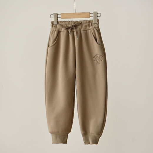 Samt-Sweatshirts für Kinder in Maillard-Farben für Jungen und Mädchen, Kapuzenjacken, mittlere und große Kinder-Jogginghosen, Herbst- und Winter-Kinderbekleidung BP204 mittelgroße Jogginghosen 110 110 cm, bitte beachten Sie die Details für die Größe