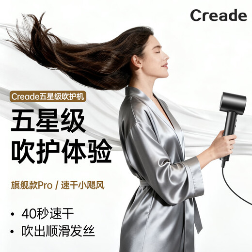 Creade high-speed hair dryer home hair drying high-power quick-drying negative ion hair care hotel hair dryer birthday gift Valentine's Day gift box K-4032 national subsidy K-4032 platinum gray