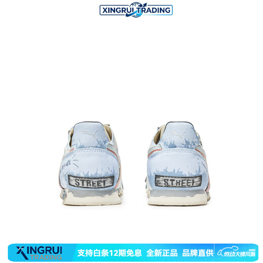 PUMA custom sneakers graffiti retro non-slip wear-resistant low-top training shoes men and women same style blue New Year gift 35.5