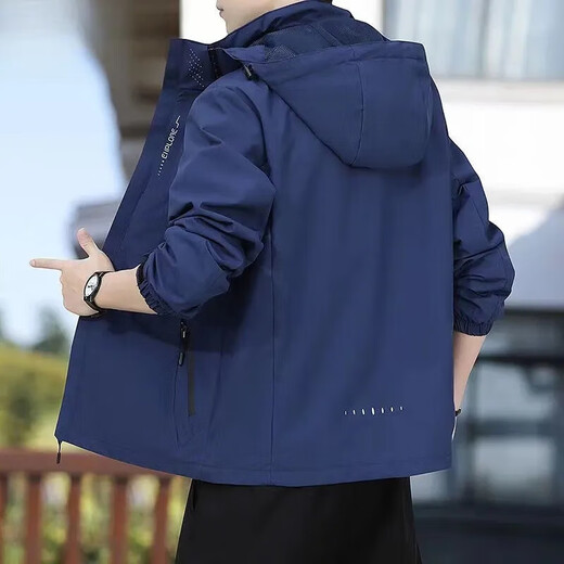 New style jacket for men and women outdoor spring and autumn new couple windproof and waterproof sports jacket mountaineering jacket black 3XL recommended 155-170Jin Jin equals 0.5 kg