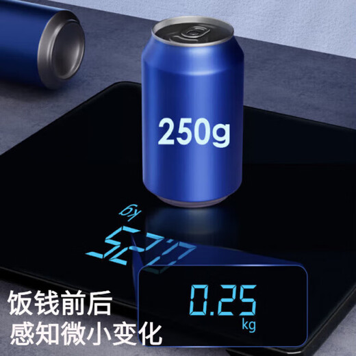 Sawang Germany electronic scale for household small and accurate weighing of the human body, dedicated for home charging, distinguished charging model, load-bearing 360Jin Jin is equal to 0.5kg/LED hidden screen/jade black