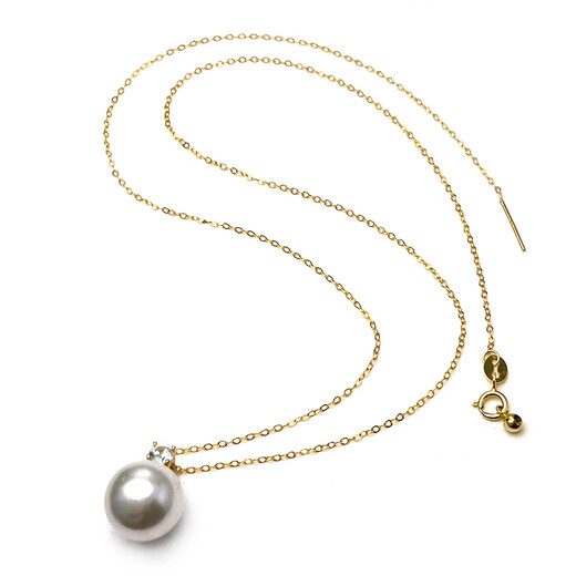 Queen of Pearls Classic Princess Diana Style S925 Silver 12-13mm Freshwater Pearl Pendant for Women Birthday Gift for Wife S925 Silver Yellow Buckle