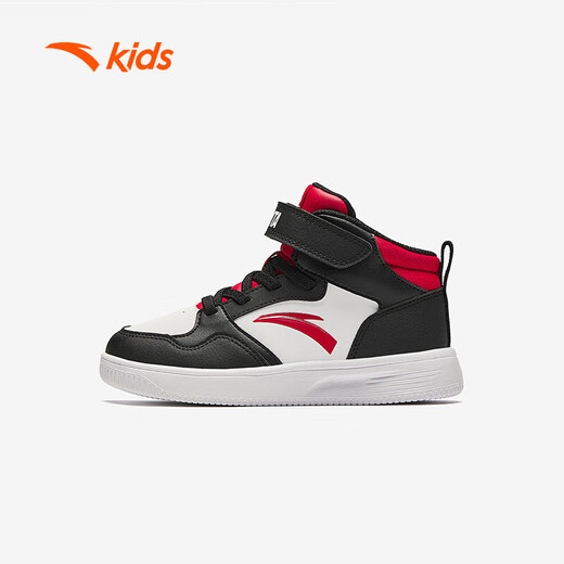 ANTA children's sneakers boys 2025 Velcro all-match casual white shoes high-top sneakers A12439983H