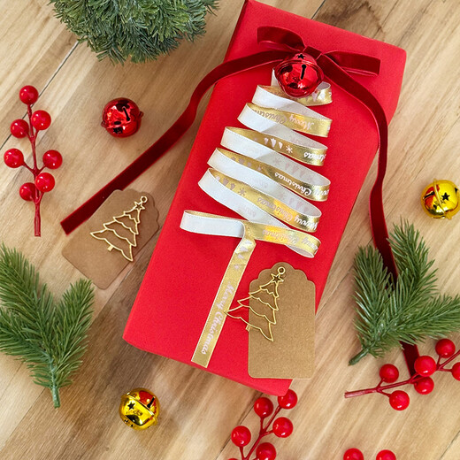 DOROCH Christmas ribbon accessories set gift wrapping paper creative Christmas gift box with decoration accessories