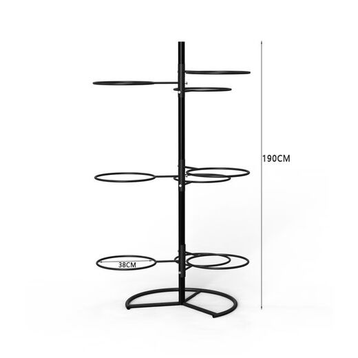 Yoga ball rack, multi-layer yoga studio storage rack, gym storage equipment for hemispheres, large Pilates black, can hold 9 55CM yoga balls