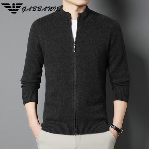 FALAMAONE new men's woolen sweater knitted zipper winter sweater casual jacket outer wear 100% pure wool cardigan men Mituo S 165/80A