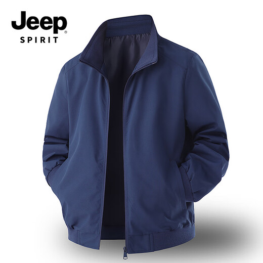 JEEP SPIRIT Jacket Men's Casual Fall Casual Sports Stand Collar Jacket Light Business Men's 2501 Army Green L