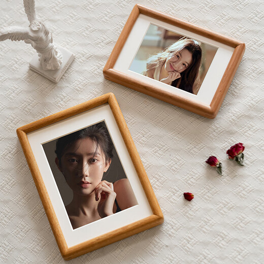 Uncle Lu solid wood 6-inch photo frame empty frame cherry wood table high-end creative photo frame wooden picture frame framed self-installation
