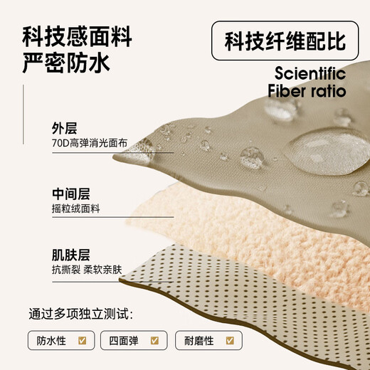 真维斯童装儿童加绒裤2025新款男童裤子户外软壳冲锋裤秋冬款女童工装裤