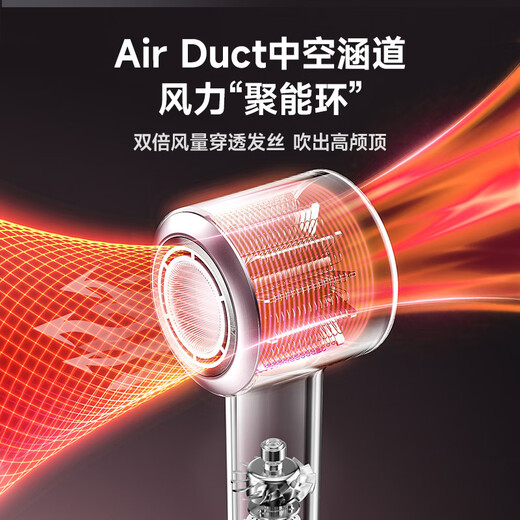 RUAFEE high-speed hair dryer, hollow quick-drying hair care household plasma hair dryer, high-power negative ion far infrared hair dryer for women that does not damage hair, national subsidy, Xinyue powder, hair drying time is halved