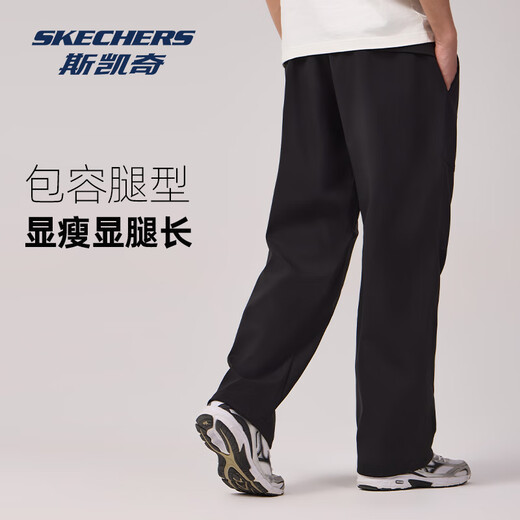 Skechers Casual Pants Men's Pants 2025 Autumn and Winter New Paratrooper Pants Loose Warm Straight Pants Outdoor Three-Proof Sports Pants