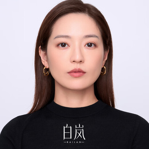 Bai Lan New on Double 11 Silk Road Double Hoop Earrings 925 Silver Women's Earrings and Earrings New Jewelry Birthday Gift for Wife Silk Road Double Hoop Earrings (Silver)